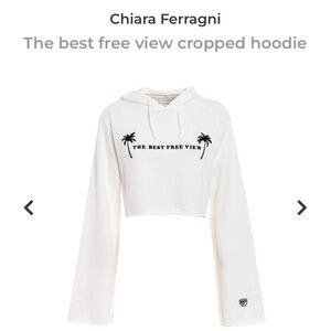 Chiara Ferragni The Best Free View Crop Sweatshirt‎ Size M